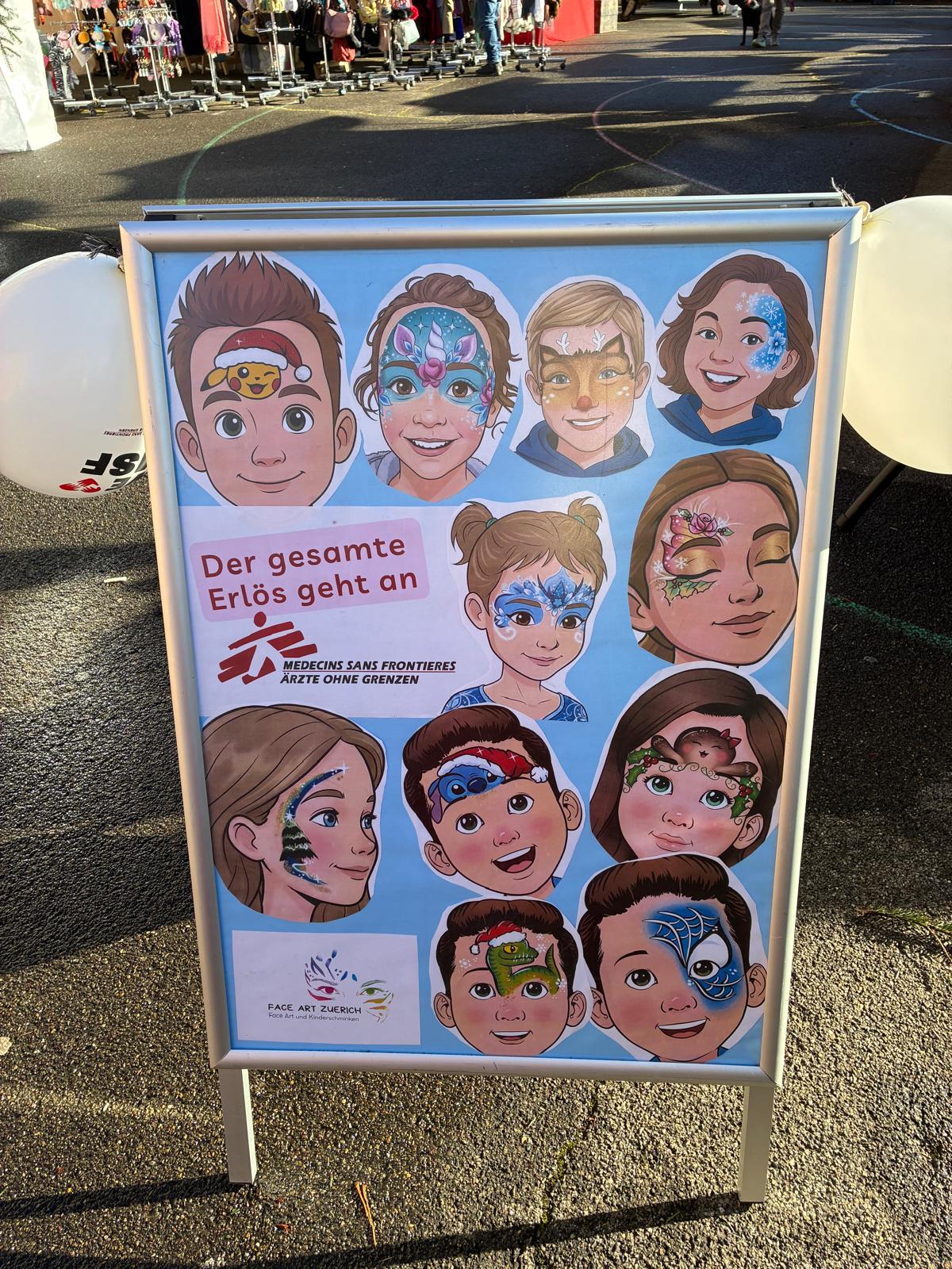 MSF Plakat am Chlausmärt — Der gesamte Erlös geht an Ärzte ohne Grenzen
